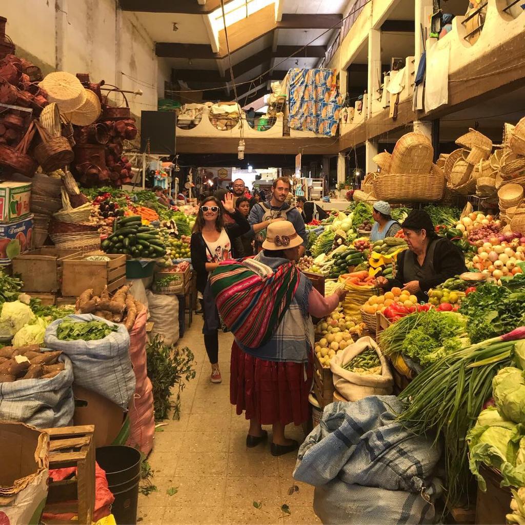 Balade sur me marché de légumes de La Paz