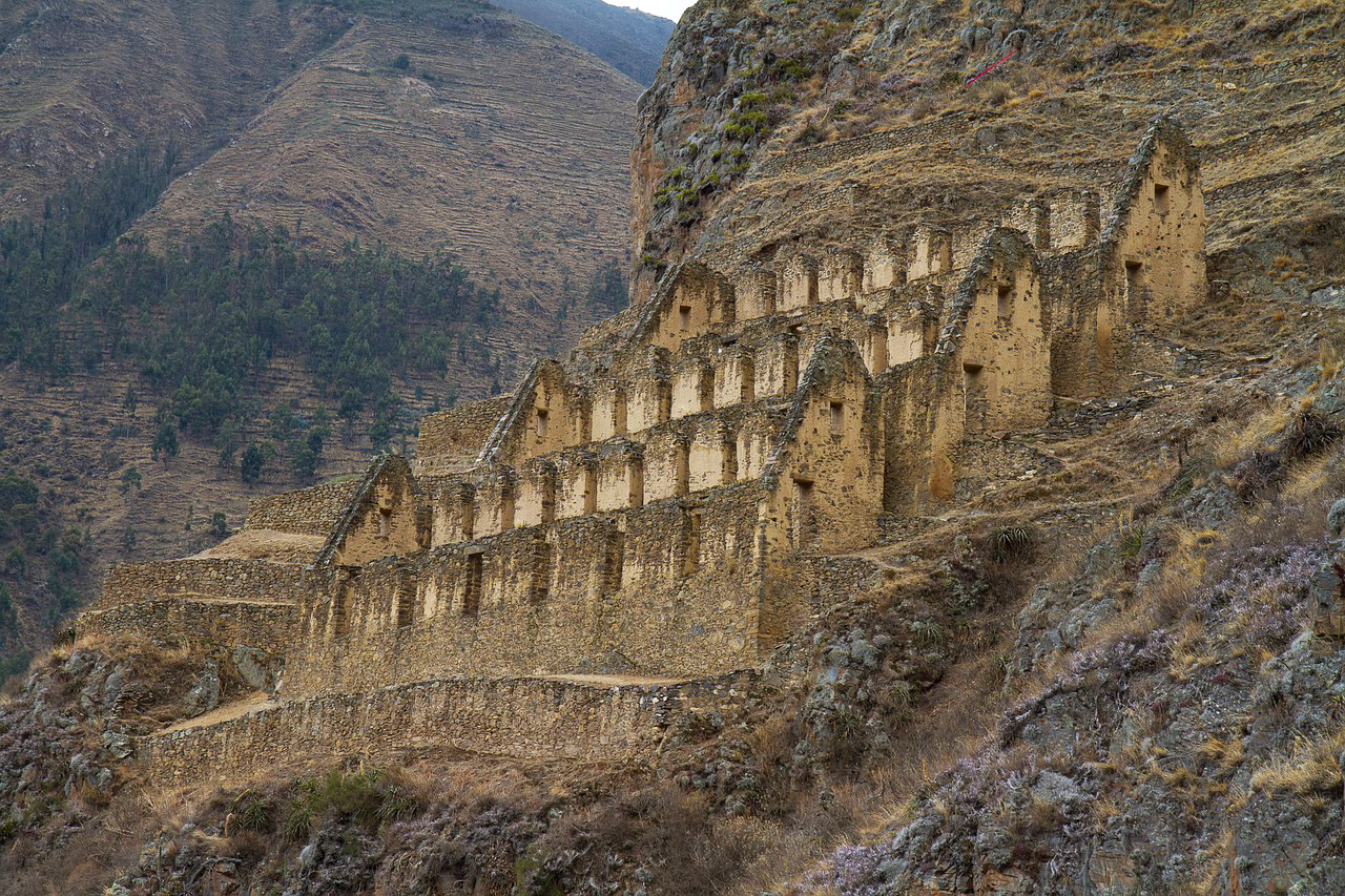 Ruines d'Ollantaytambo dans la Vallée Sacrée des Incas