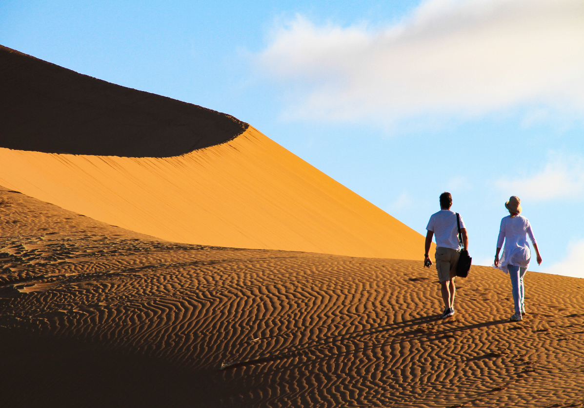 Randonnée dans les dunes du parc du Namib Naukluft