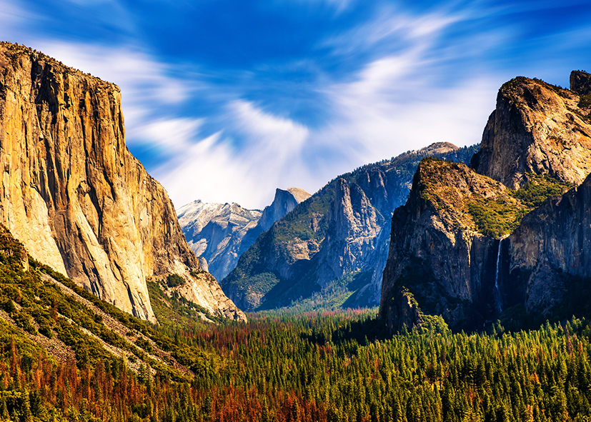 Panorama sur le parc national de Yosemite