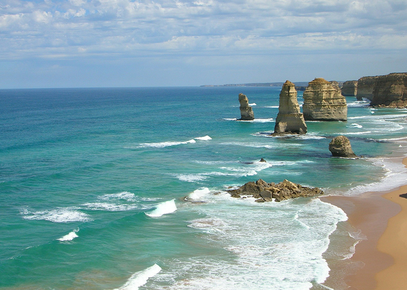 Plages sur la Great Ocean Road, destination Australie avec une agence Nirvatravel