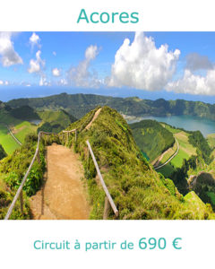 Vue sur la Caldeira de Sete Cidades à Sao Miguel, partir aux Acores au mois d'aout avec Nirvatravel