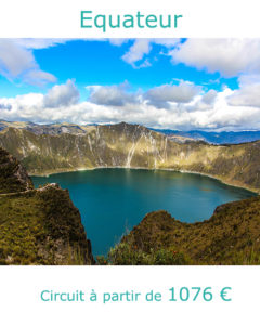 Lac dans le cratère du volcan Quilotoa, partir en Equateur en décembre avec Nirvatravel