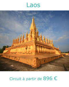 Temple Wat That Luang à Vientiane, partir au Laos en février avec Nirvatravel