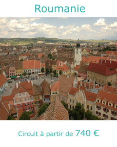 Vue sur le centre de Sibiu, partir en Roumanie au mois d'aout avec Nirvatravel