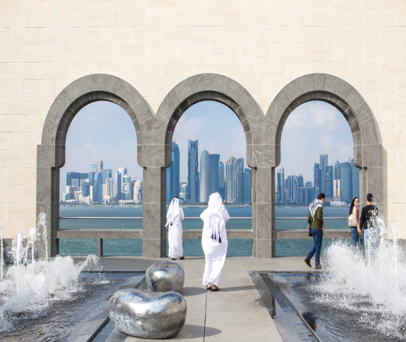 Panoram sur la Skyline de Doha depuis le musée d'Art Islamique, Nirvatravel