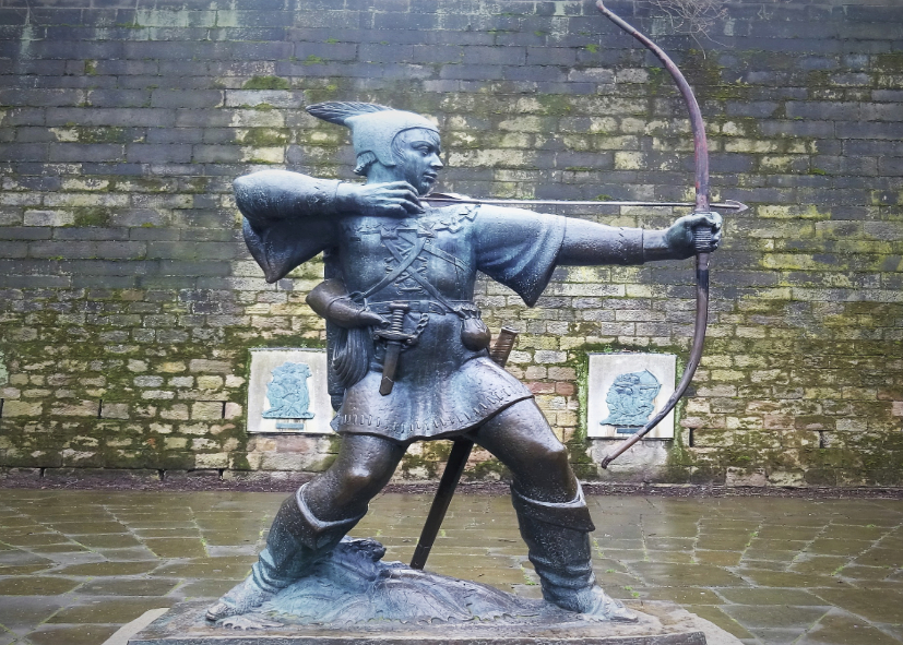 Statue de Robin des Bois à Nottingham en Angleterre, voyage au Royaume Uni avec Nirvatravel