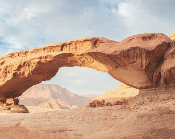 Pierre de sable dans le désert du Wadi Rum en Jordanie avec Nirvatravel