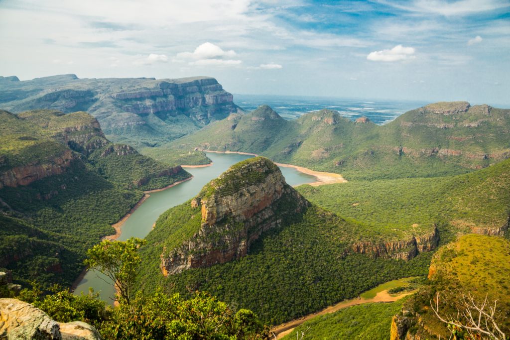Three Rondavels dans le Bylde River Canyon en Afrique du Sud